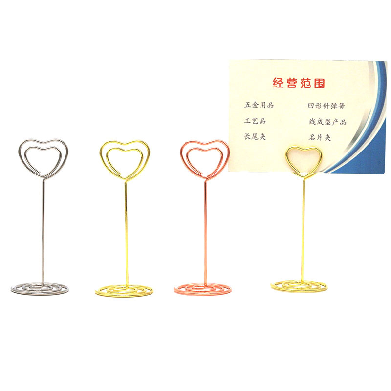 Peacock round message holder wedding seat holder desktop iron metal ornaments love clip hotel round note holder