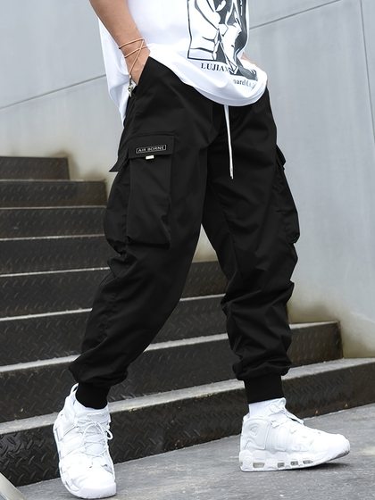 Large Size Overalls 2023 Spring Japanese Style Trendy Brand Men's Casual Pants Multi-Pocket Teenagers Trendy Loose Legs
