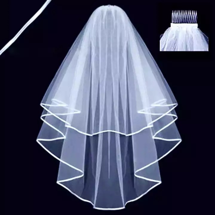Bridal Veil for Double - Layered Bridal Shower, Perfect for "Bride - to - Be" Photos and Wedding Dresses