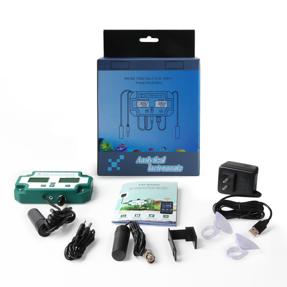 YY-W9909 online water quality tester six-in-one PH/TDS/EC/SG/salinity/multi-parameter wifi graffiti