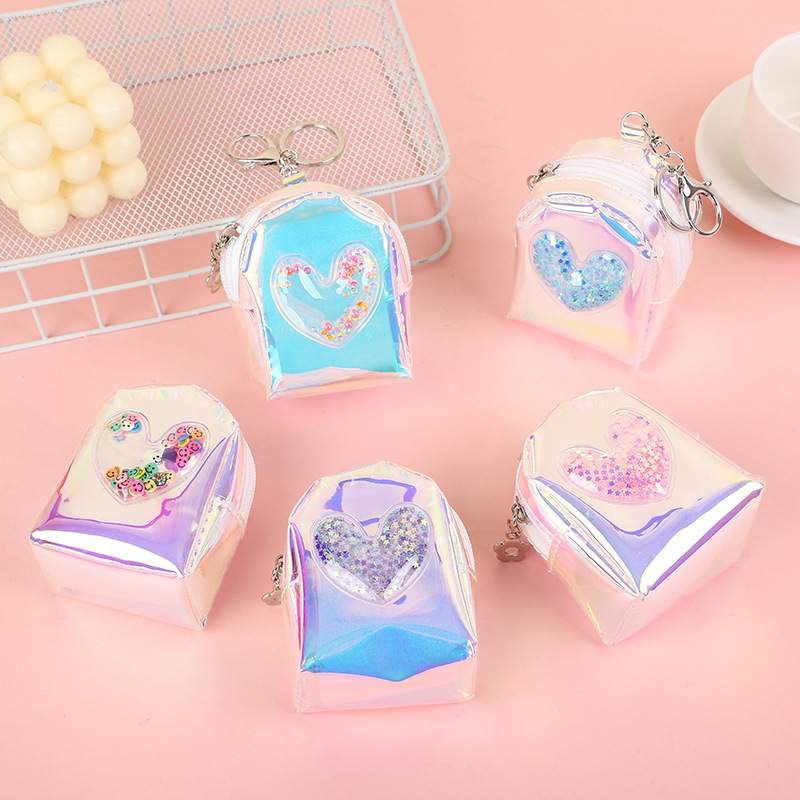 Bag Women's 2024 New Transparent Jelly Coin Purse Student Portable Mini Small Bag Cartoon Cute Small Wallet