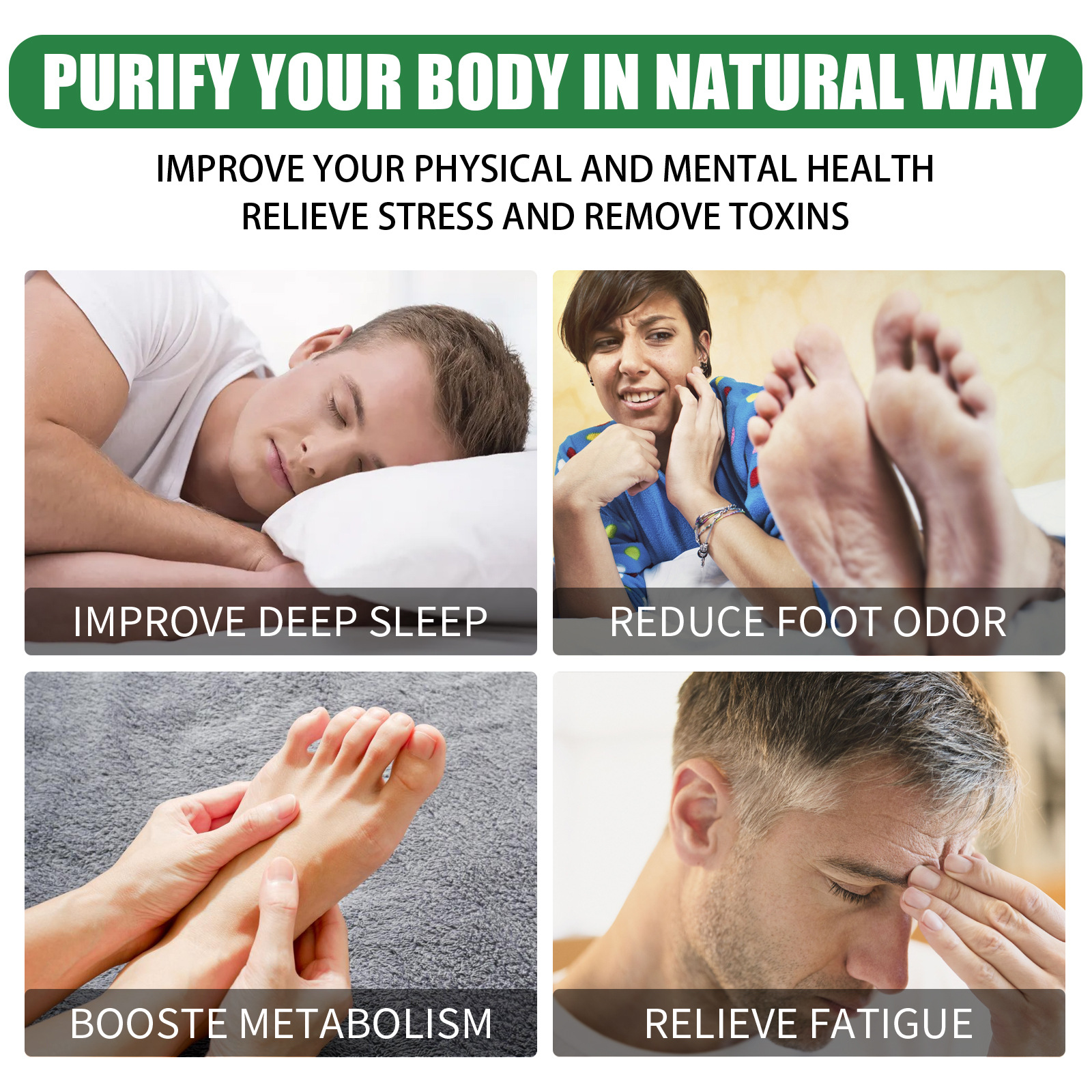 South Moon Natural Herbal Foot Patch Foot Care Wet and Cold Relief Stress Help Sleep Foot Patch