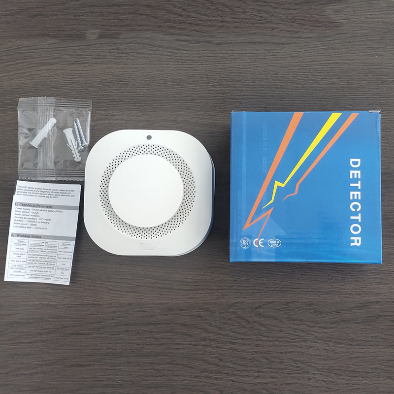 Chinese and English wireless smoke sense wireless smoke fire alarm wireless smoke detector 433MHz