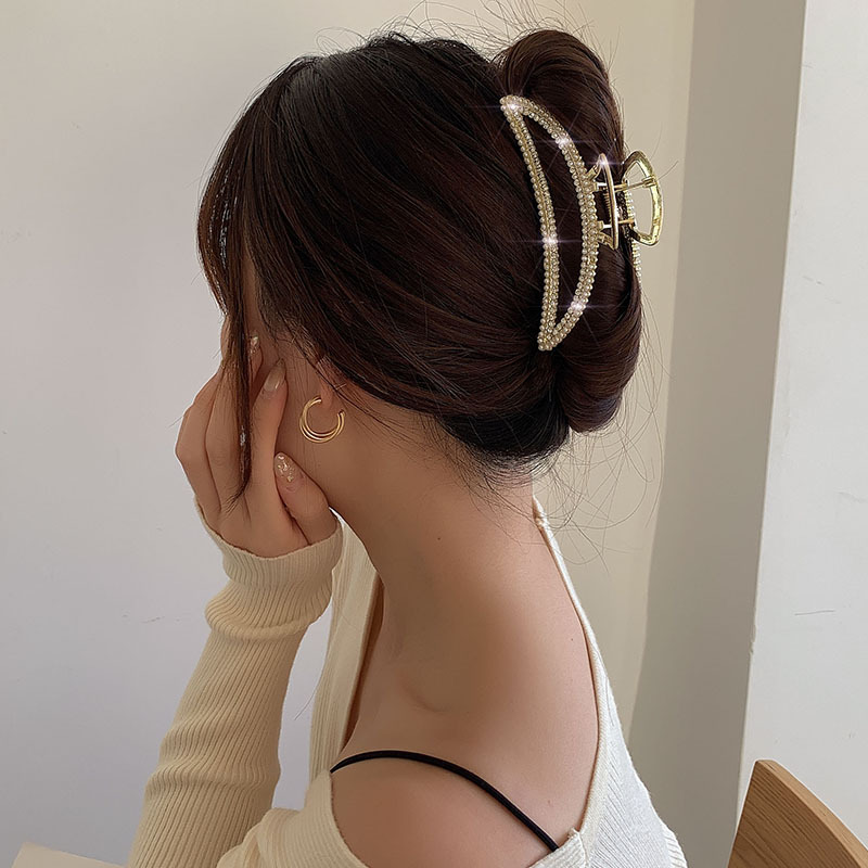 Fém fogócsat női fej hátulján lévő cápacsat nagy elegáns, csúcskategóriás, Sense internetes hírességek hajcsat fejfedő, nyári, új stílus_voghion.com