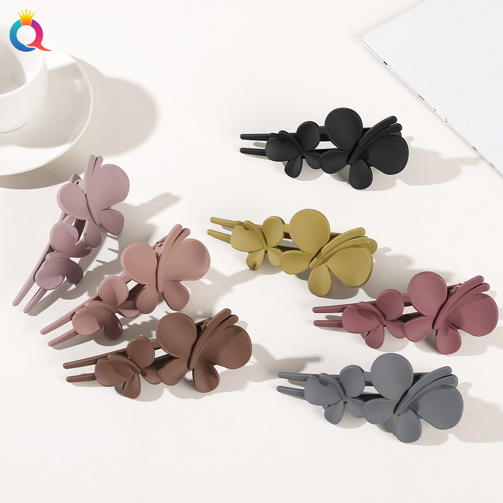 Qiyue matt värvi küljeklamber suur juuksenõel pesu näoklamber küljeklamber lihtne tukk juuksenõel pardilindiga peakate_voghion.com