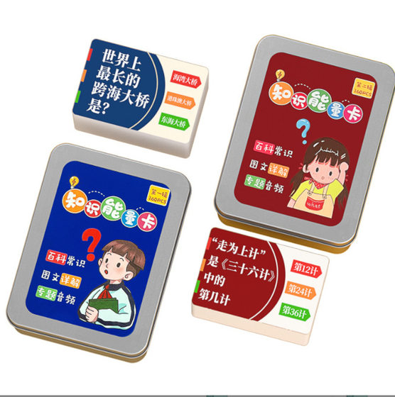 Encyclopedia Knowledge Energy Card Idioms Solitaire Card Elementary School Mathematics Knowledge Card Junior High School Physics Chemistry Mathematics Card