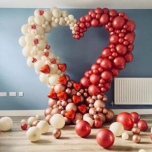 Amazon 1.5 M heart shaped balloon stand DIY wreath stand arched balloon stand wedding birthday party decoration