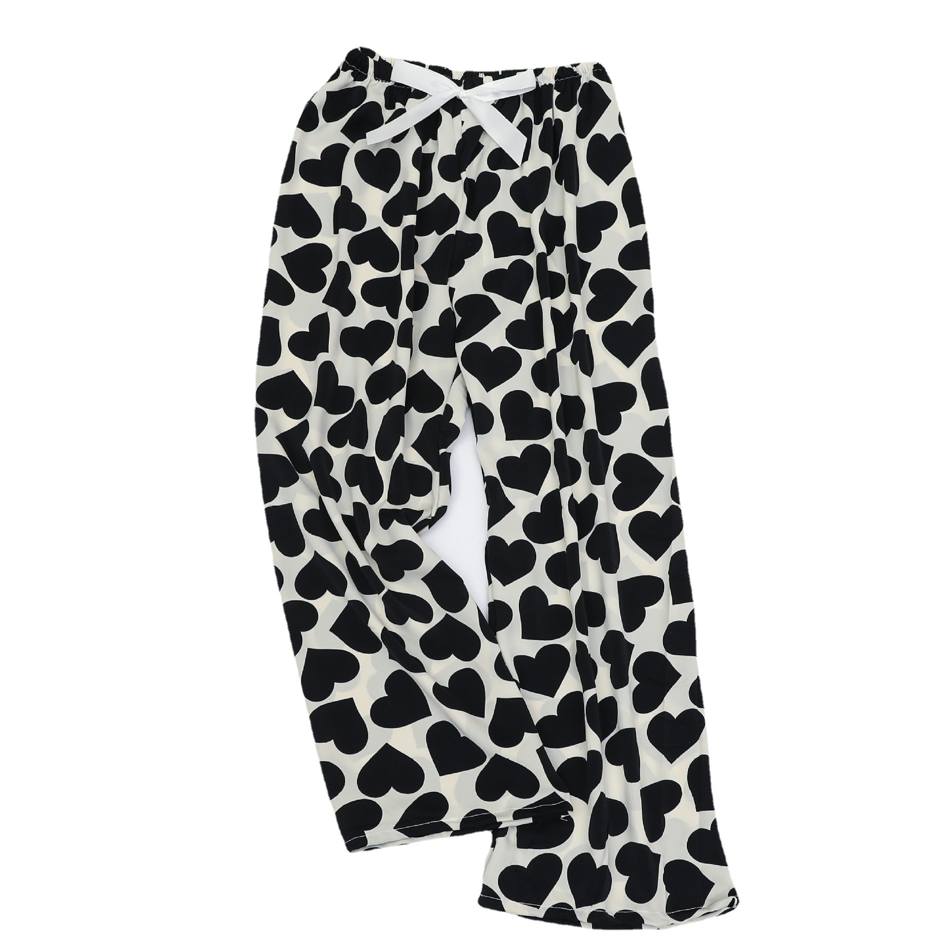 Ice Silk Pajama Pants Women's Summer Thin Loose Large Size Outer Wearing Home Pants New All-Match Not Shrinkable Wide-Leg Pants