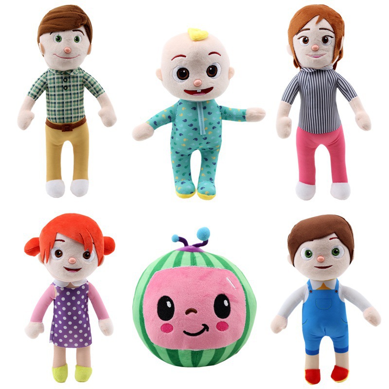 Cute Boys Girls Baby Watermelon Plush Toy English Children Music Animation Doll Doll Grab Machine Doll