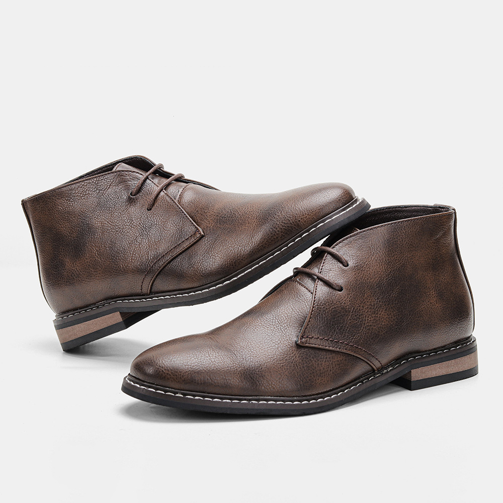 Foreign Trade Men's Desert Boots Retro Men's Shoes Spring Large Size Short Boots Cross-border Amazon Independent Station Explosions Leather Boots