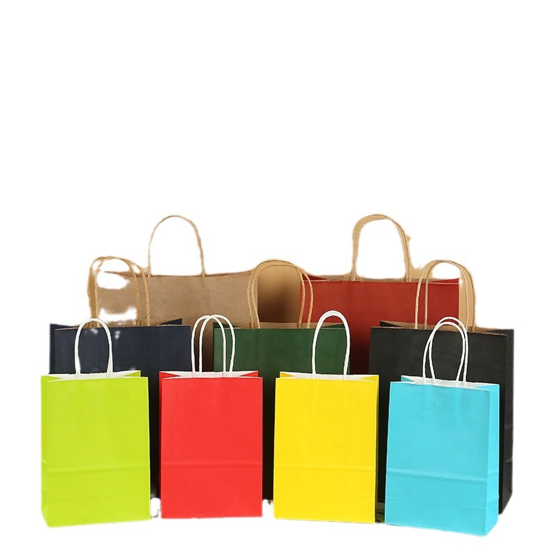 Kraft paper bag tote bag catering milk tea coffee baking take-out packaging bag bulk gift bag custom