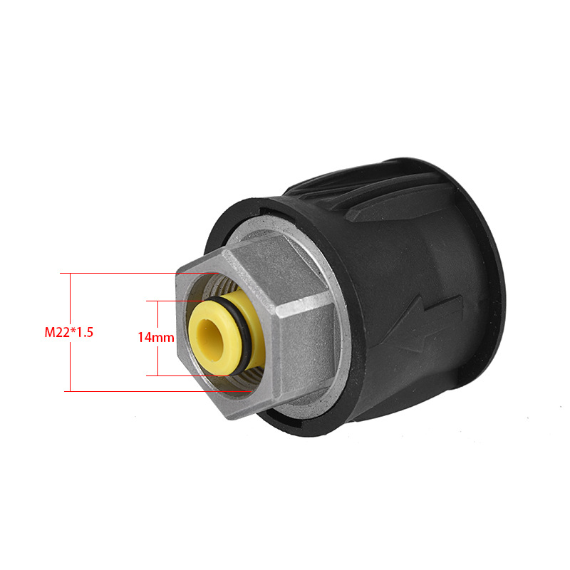M22/14 Kai Chi High Pressure Cleaner K Series Water Gun Conversion Interface Inlet and Outlet Alloy Joint Cross-border Hot Section