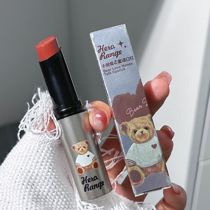 HERORANGE ~ Bear Love Honey Lipstick Moisturizing Lip Glaze Glue Mirror Water Light Cheap Lipstick