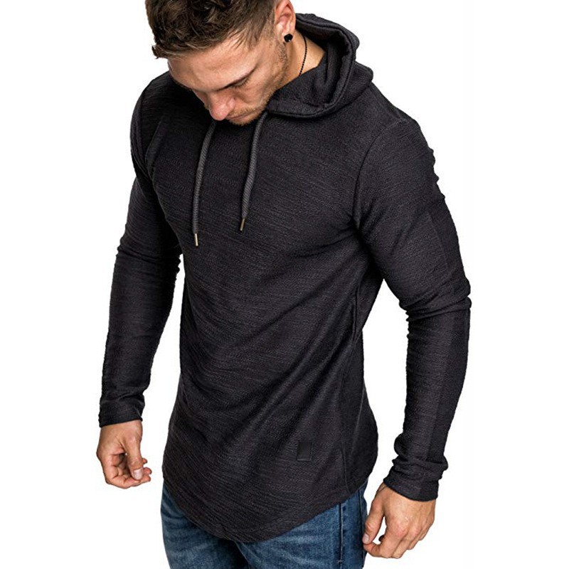 American heavy high street fashion brand hooded T-shirt men's summer loose casual Raglan long sleeve European size men's T-shirt jacket