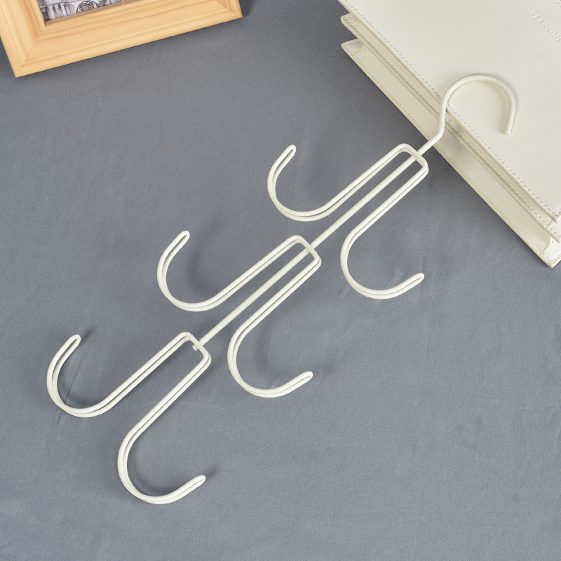 Multifunctional Wrought Iron Bag Hanger Belt Silk Scarf Hook Space-saving Household Cloakroom Storage Scarf Belt Rack