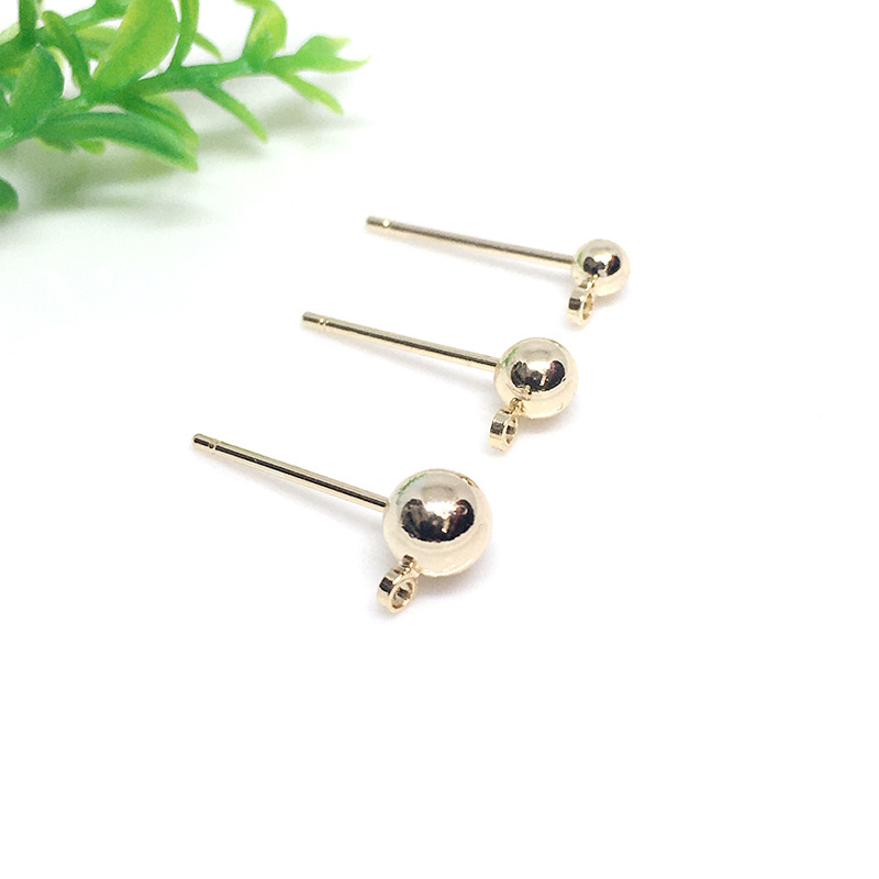 Handmade Earrings diy Semi-finished 925 Sterling Silver Pin Color Preservation 14K Gold Earrings Accessories Earrings Material Earrings