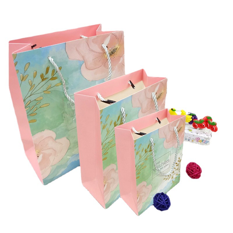 Willow Oil Painting Bag Gift Bag Mini Handbag Children Gift Bag Packing Bag Portable Small Paper Bag