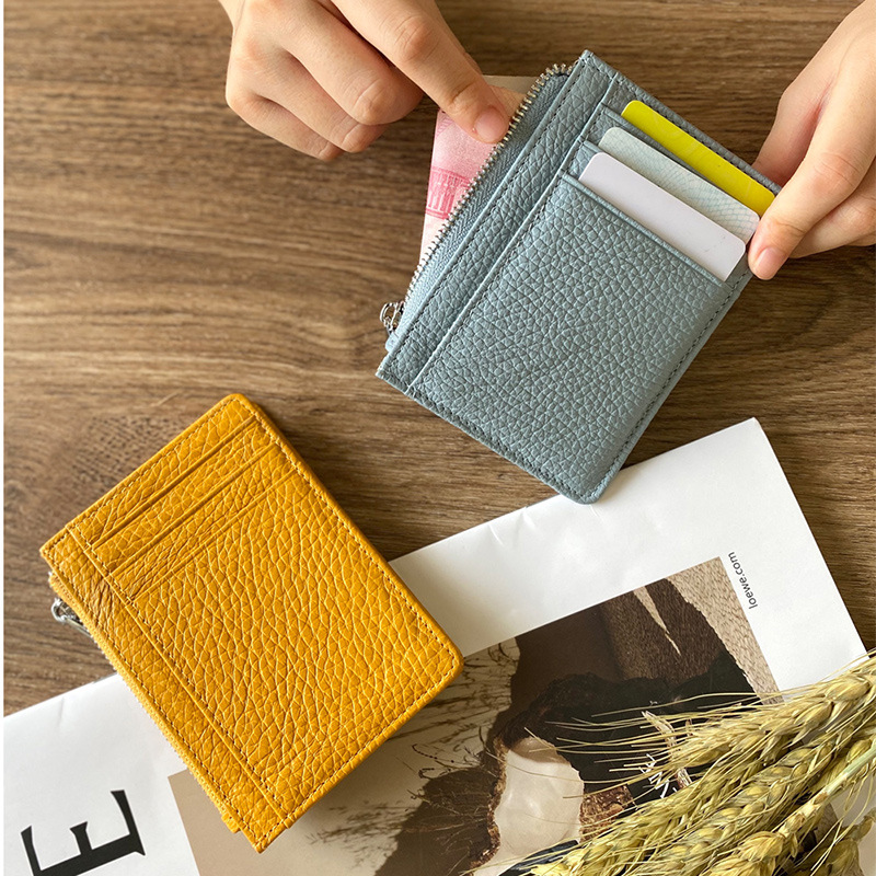 ID card bag large capacity multi-card unisex multi-functional wallet ultra-thin Korean leather bank card holder