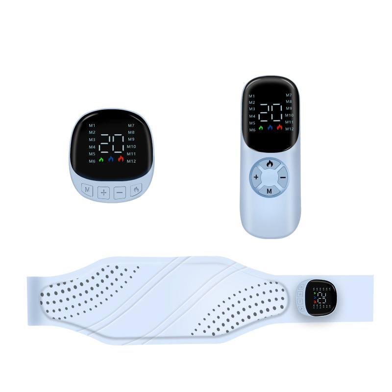 2024 new EMS Lycra massage belt hot compress warm palace light portable slimming fitness instrument a generation of hair