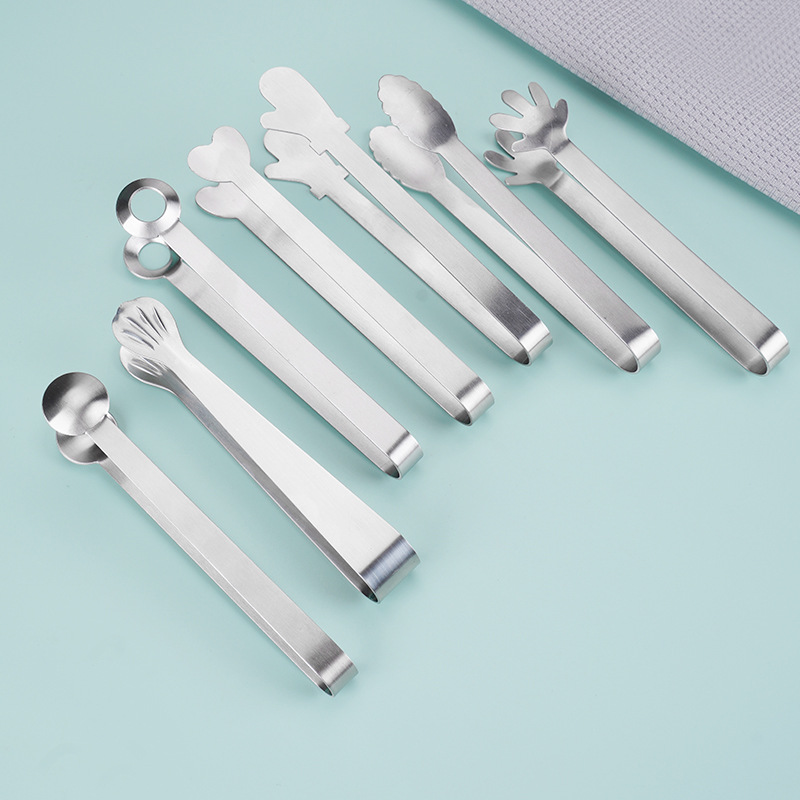 Factory direct stainless steel mini ice clip multi-purpose small food Candy tea clip