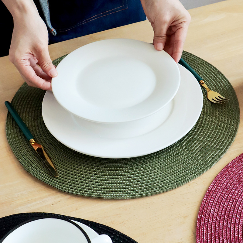 Cross-border supply pp placemats in stock for sale plain heat insulation mats