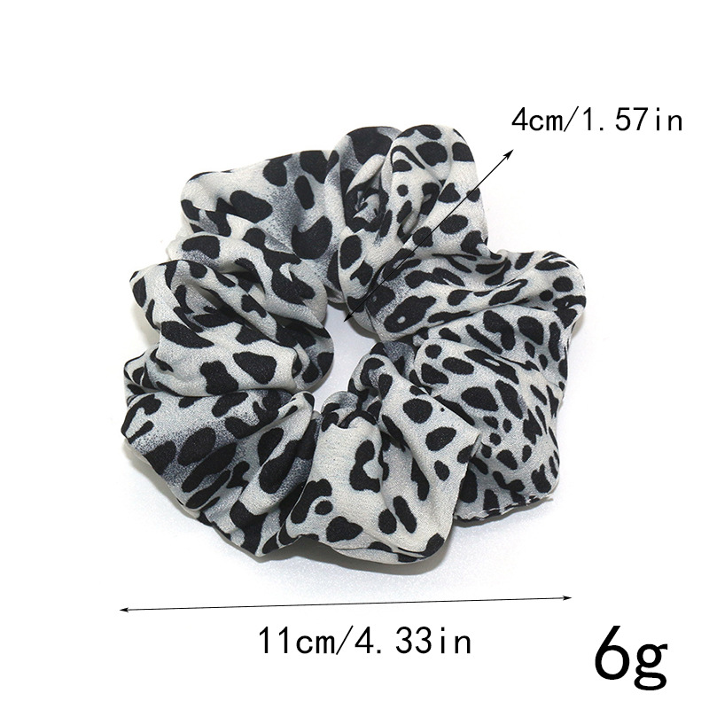 Amazon cross-border bright leopard big bowel ring European and American hair ring elastic band hair accessories wholesale pig large intestine hair ring head flower