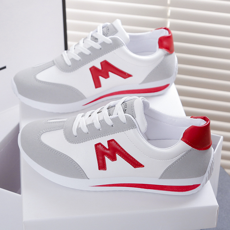 Large Size Forrest Gump White Shoes Women's 2024 New Spring and Autumn Breathable Fashionable All-match Light-fit Student Running Sneakers