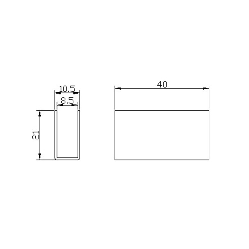 Acrylic display cabinet gold door clip can clip 6mm window U-shaped glass door clip