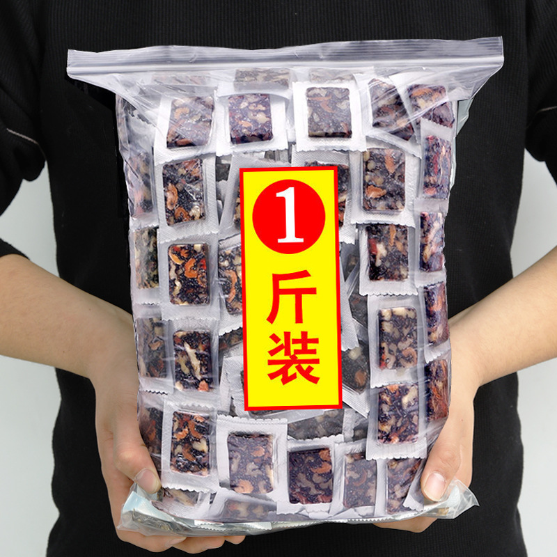 Ejiao cake ready-to-eat 500g handmade donkey-hide gelatin solid yuan cake gift box donkey-hide gelatin paste slices walnut black sesame cake independent packaging