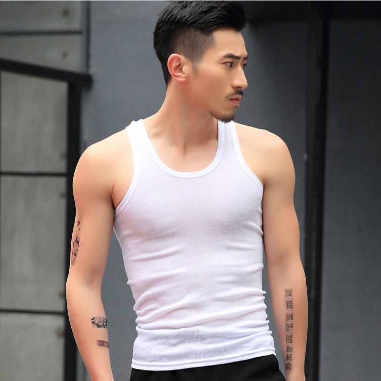 Men's vest manufacturers sell elastic breathable bodybuilding hurdles wholesale slim spell a lot of 9.9 supply
