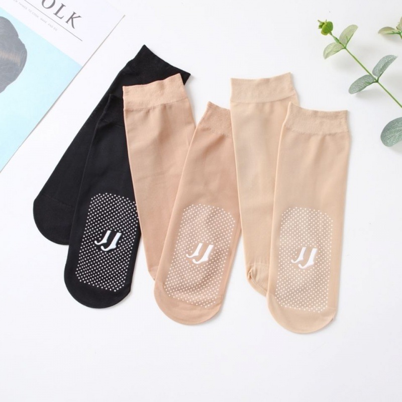 Steel Mask Socks Crystal Socks Anti-hook Silk Socks Thin Wear-resistant and Wear-resistant Fleshy Massage Short Silk Socks with Anti-slip Foot