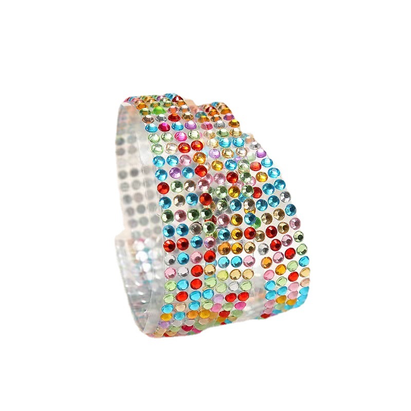 Cross-border products explosive box accessories self-adhesive acrylic drill tape DIY photo album decorative crystal sticker