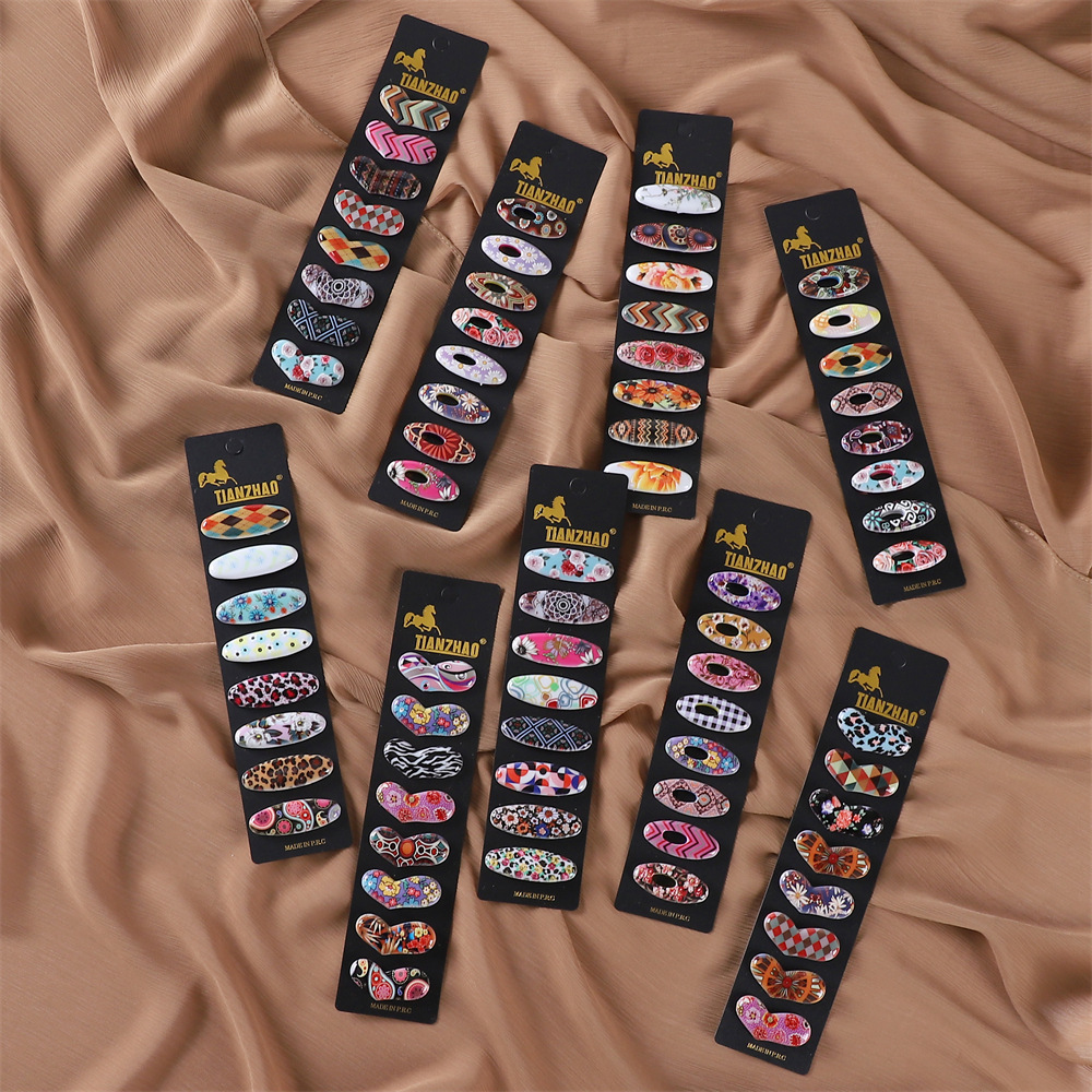 New Cross-border Printing Cover Needle Jewelry Neck Clip Oval Pin Scarf Buckle Fixed Scarf Safety Pin