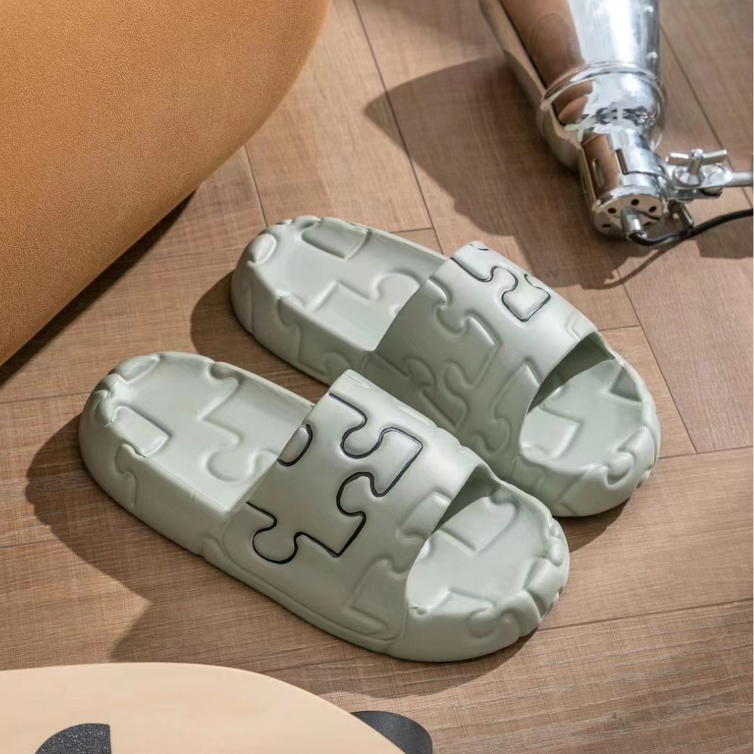 Thick bottom drooping light Eva soft bottom simple slippers men's home sports casual all-match cross-border wholesale