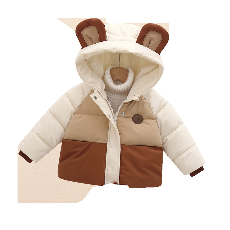 Children's Down Coat 2023 New Autumn and Winter Thickened Baby Coat Cotton Coat Korean Style for Boys and Girls