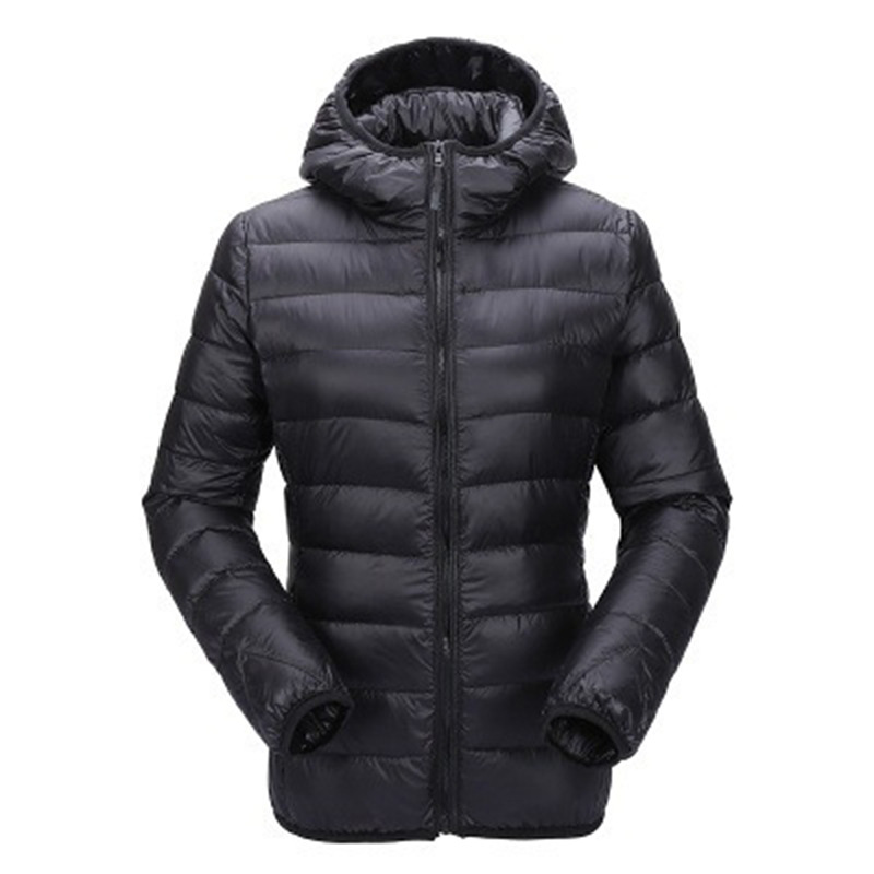 Cross-border European size winter women's cotton clothes simple hooded short lightweight zipper cotton-padded jacket European and American foreign trade
