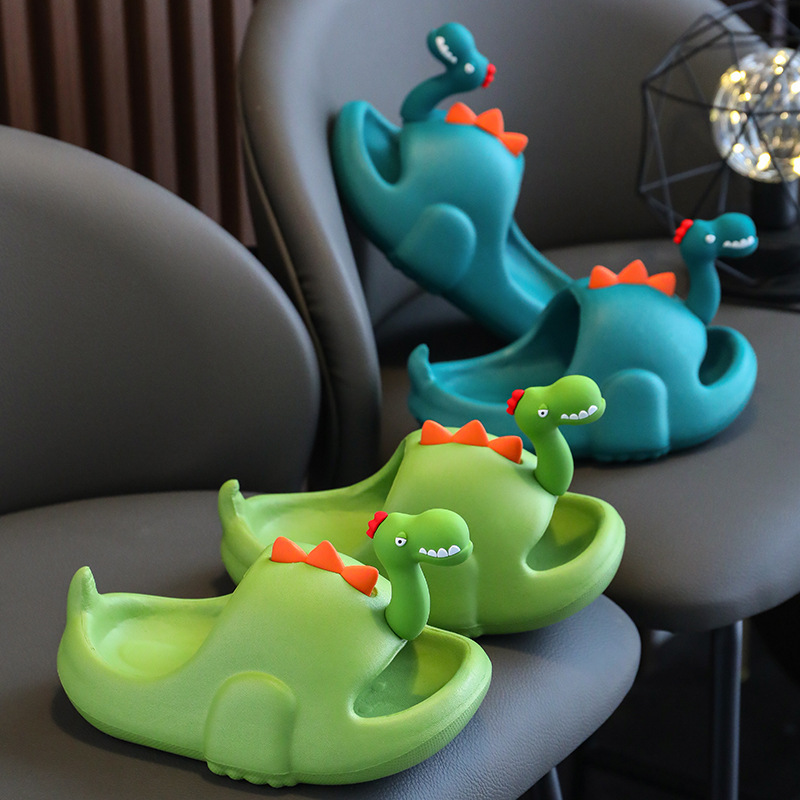 eva Dinosaur Children's Slippers Summer Boys and Girls Baby Indoor Household Non-Slip Soft Bottom Parent-Child Sandals for Outer Wear