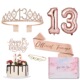 13 size rose gold crown strap gift box pin cake decoration