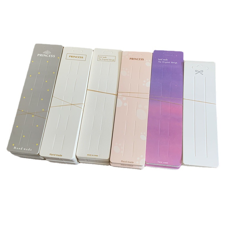 100 Lenched Cardboard Children's Hair Clip Long Set Tag Card Backboard Five Card Six Card Ten Card Clip Card