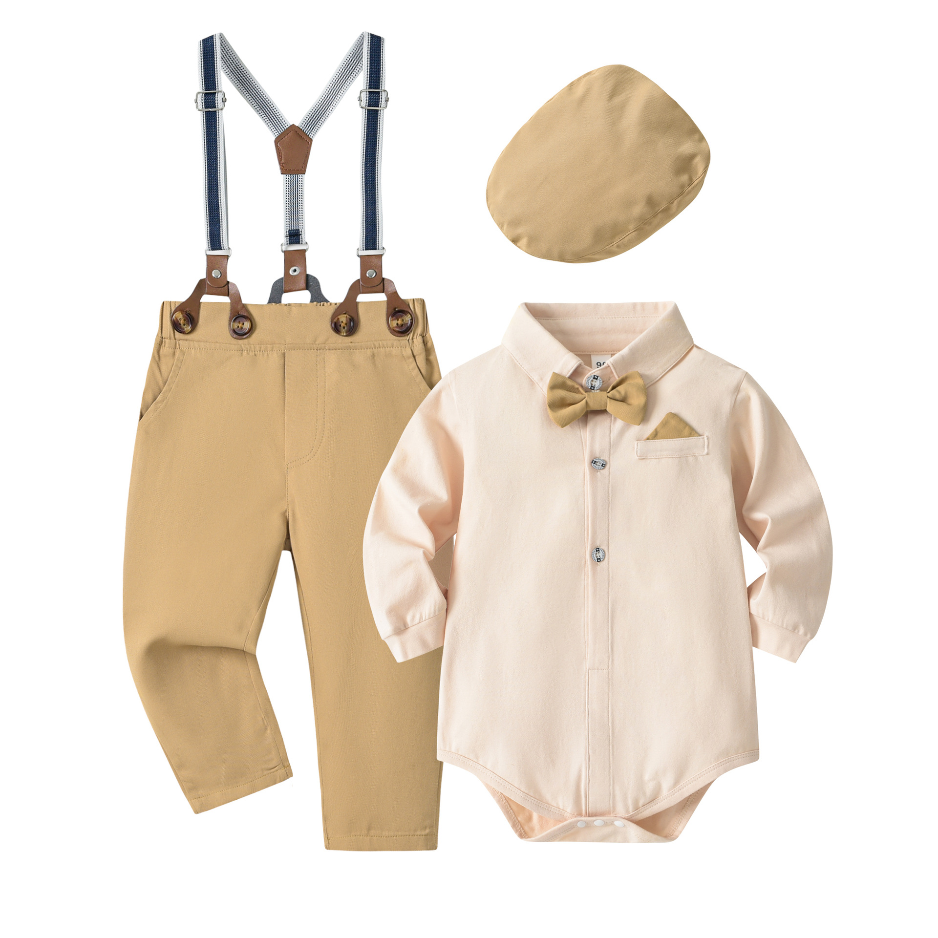 Baby Spring and Autumn new year-old dress boy gentleman suit suit children's small suit baby catch week clothes
