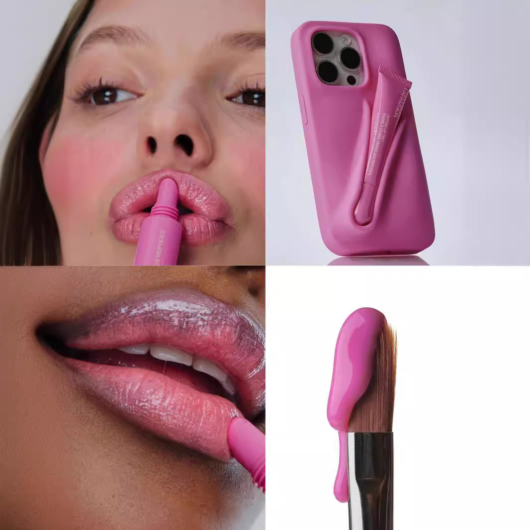 Waterlight Doodle Lip Mirror Lip Glaze Lip Oil Moisturizing Glas Lip Oil Cross Border Telefonetui Lip Glaze Cross Border FAFAMO_voghion.com