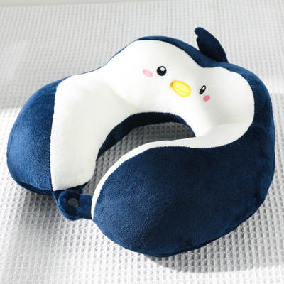 Cartoon U-shaped pillow pp cotton hump fitting neck pillow travel pillow cute penguin U-shaped pillow manufacturers wholesale