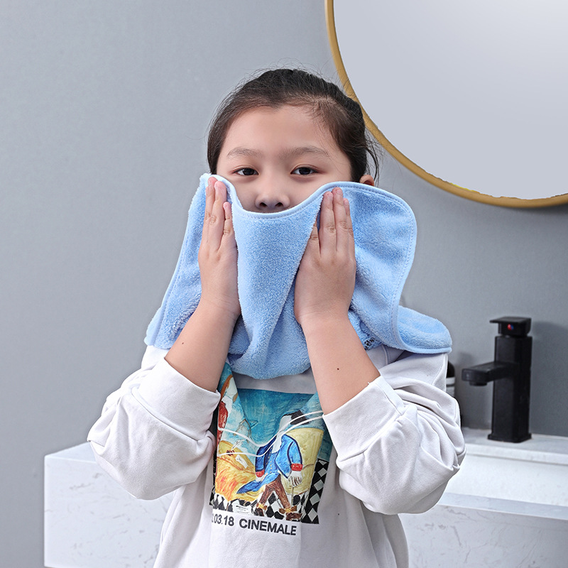 Children's Wash Towel Infant Waterproof Anti-Dirty Slippery Towel Multifunctional Baby Dining Bib Wash Face Brush Brush Bib