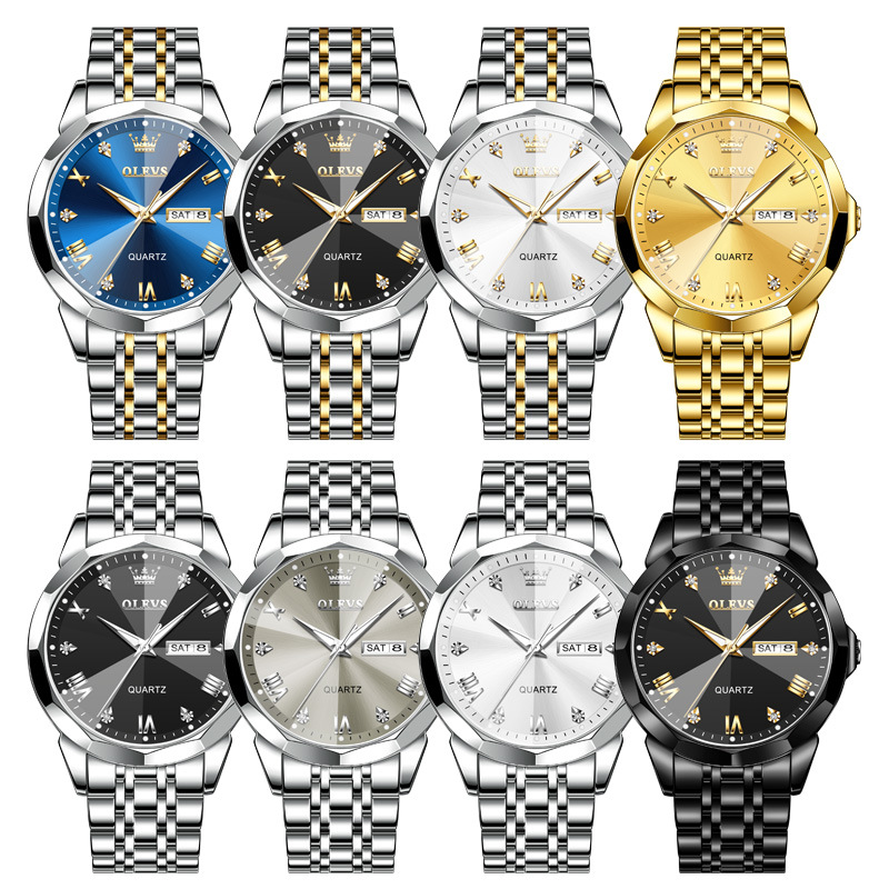 Star endorsement oulishi Brand Watch TikTok cross-border hot sale business luminous quartz watch men's watch men's watch