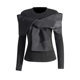 Fashion Net red niche style 2024 spring new round neck long sleeve personality cross bow solid color T-shirt for women
