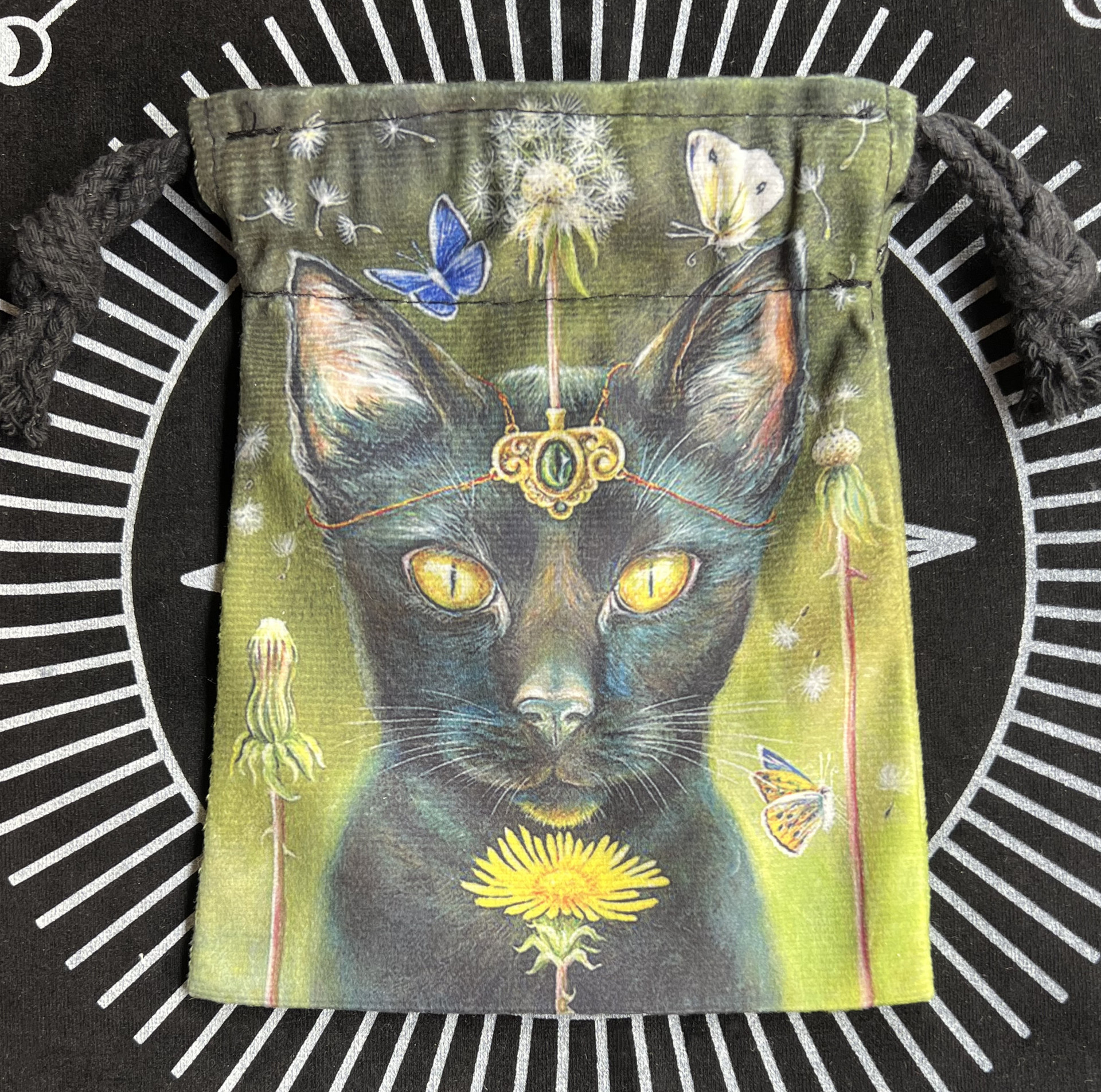 2022 New 13x 18cm double-sided printing composite velvet home accessories gift tarot card storage bag