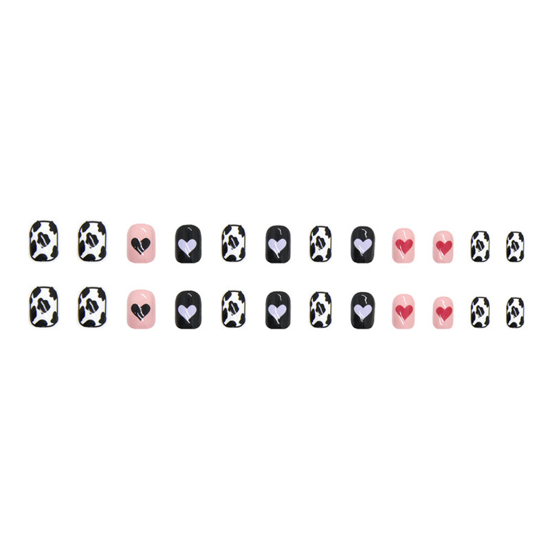Wear nail nail patch nail sticker cartoon short detachable fake nail patch finished blush nail nail nail patch