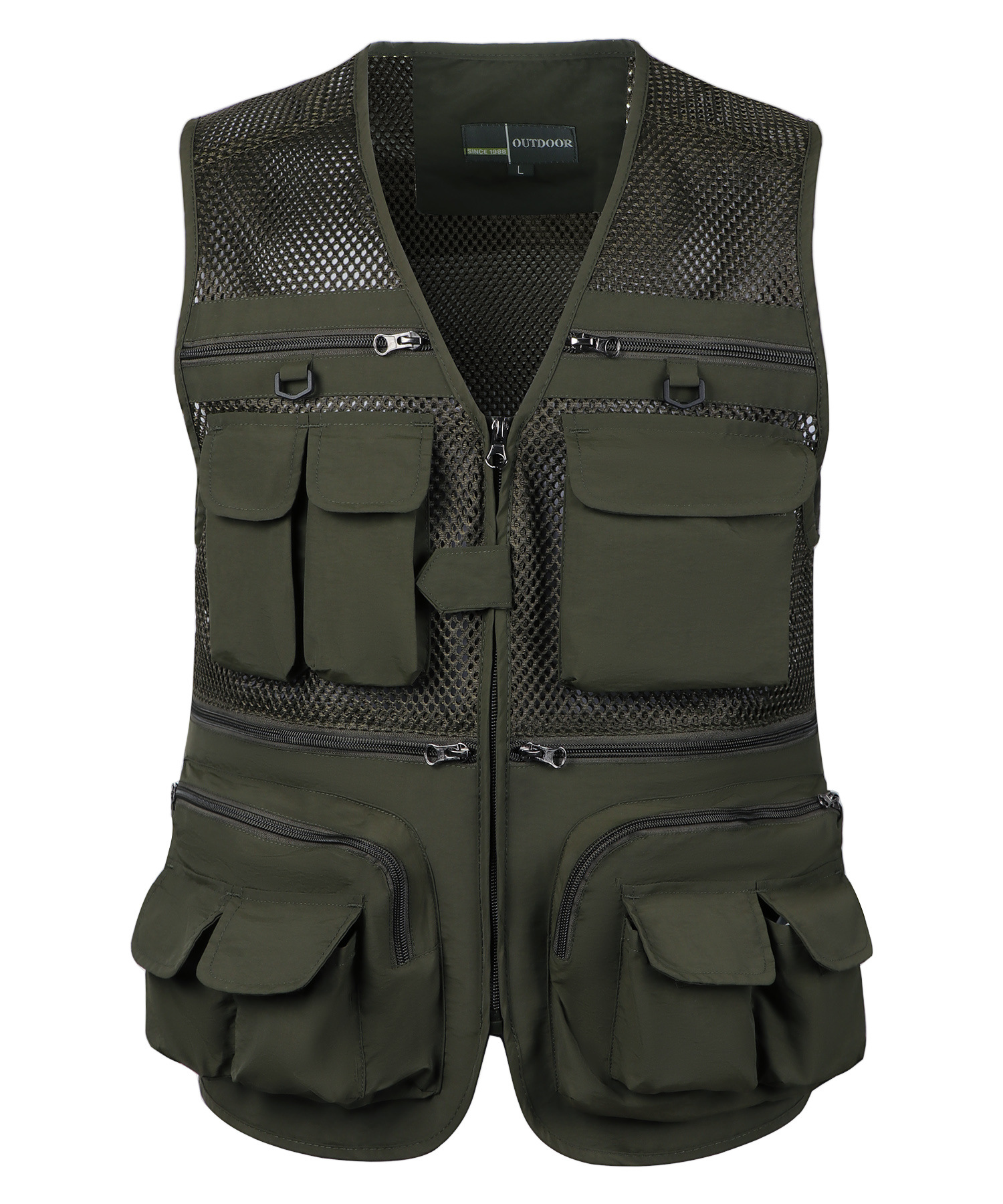 Factory wholesale summer men's vest multi-pocket large size mesh vest AliExpress 65#
