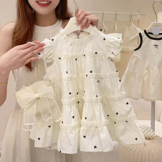 Children's Stylish Princess Dress Children's Short-sleeved dress Korean-style Beach Dress for Little Girls Summer New Style