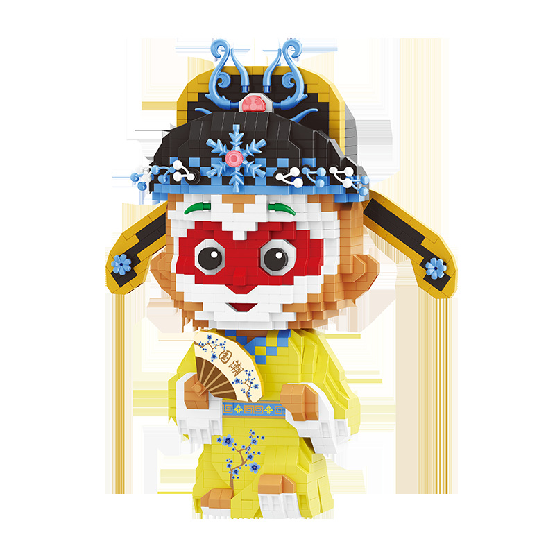 Journey to the West Cartoon Building Blocks Monkey King Microparticle Building Blocks Children's Educational Toys Small Boxes Assembled Wholesale